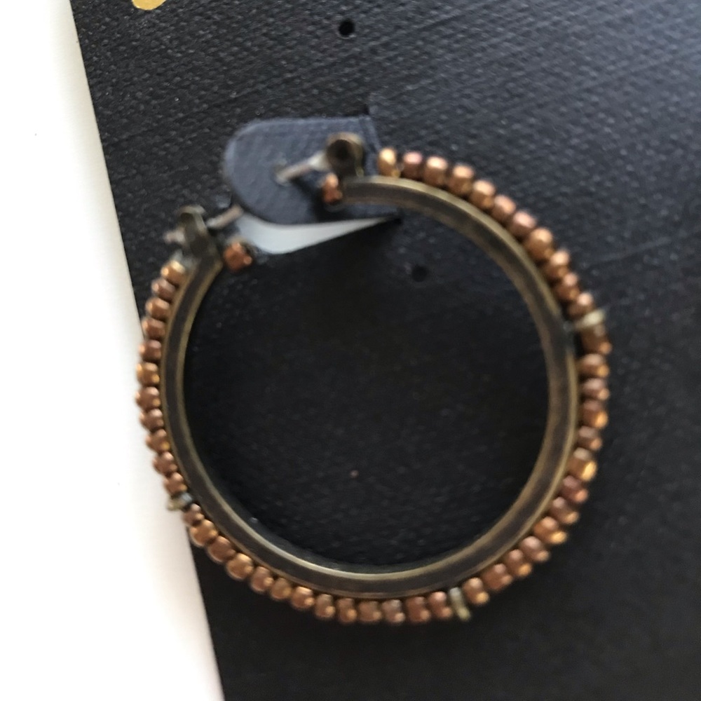 NWT Cookie Lee | Seed Bead Hoop Earrings - Picture 6 of 7